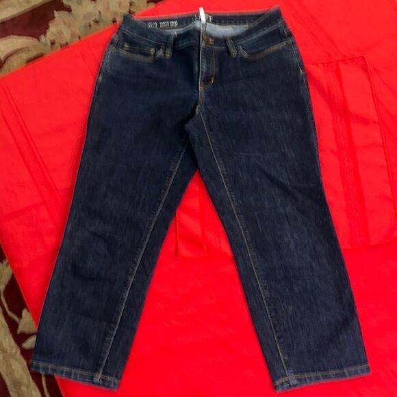 LOFT Curvy Crop Denim Jeans Size 27/4 - Picture 1 of 7
